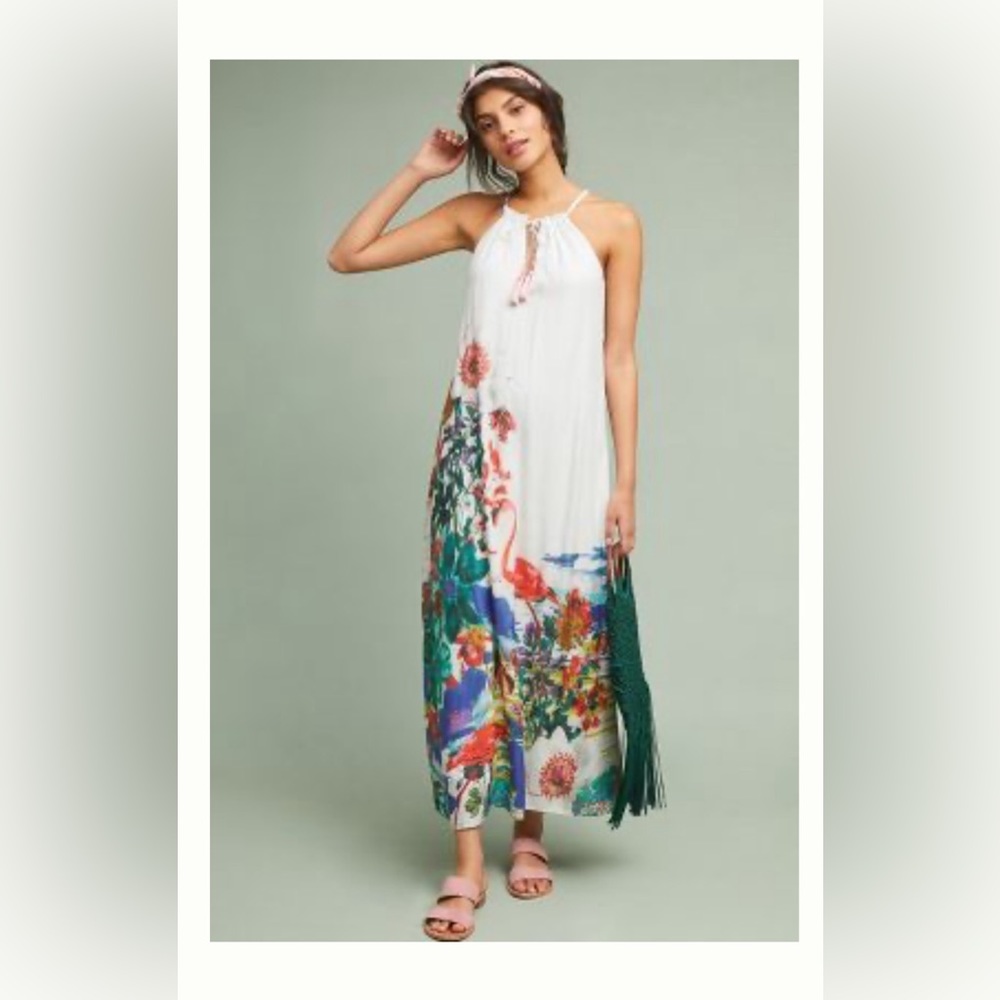 Kelli Printed Halterneck Maxi dress